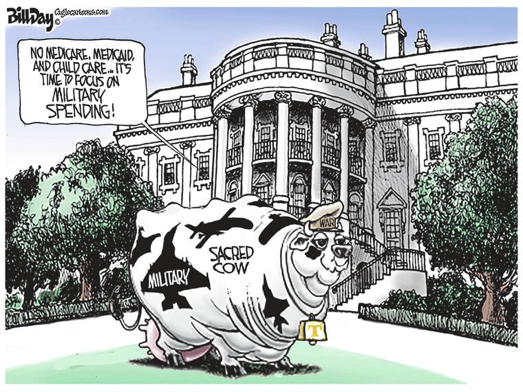 Editorial cartoon for Sunday, April 12, 2026